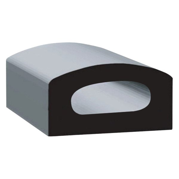 Clean Seal® - Channel™ 50' Black EPDM Sponge Rubber Door/Window Rectangular D-Seal
