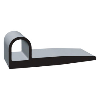 Clean Seal® - 50' Black EPDM Sponge Rubber Door/Window P-Seal
