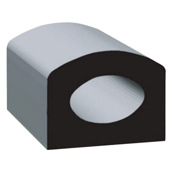 Clean Seal® - Channel™ 50' Black EPDM Sponge Rubber Door/Window D-Seal
