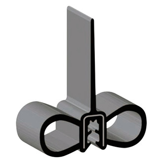 Clean Seal® - 50' Black EPDM Slide-Out Double Bulb Seal With Side Bulb
