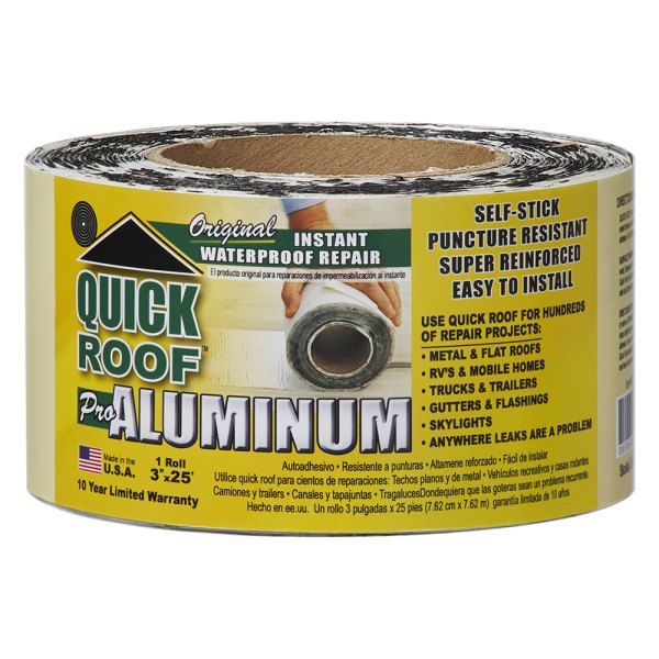 Cofair Products® - Quick Roof Pro™ Metal Gray Roll Tape (3"W x25'L)