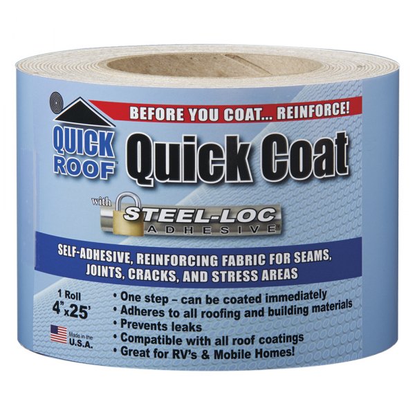 Cofair Products® - Quick Roof Quick Coat™ Multi-Purpose White Roll Tape (6"W x 25'L)