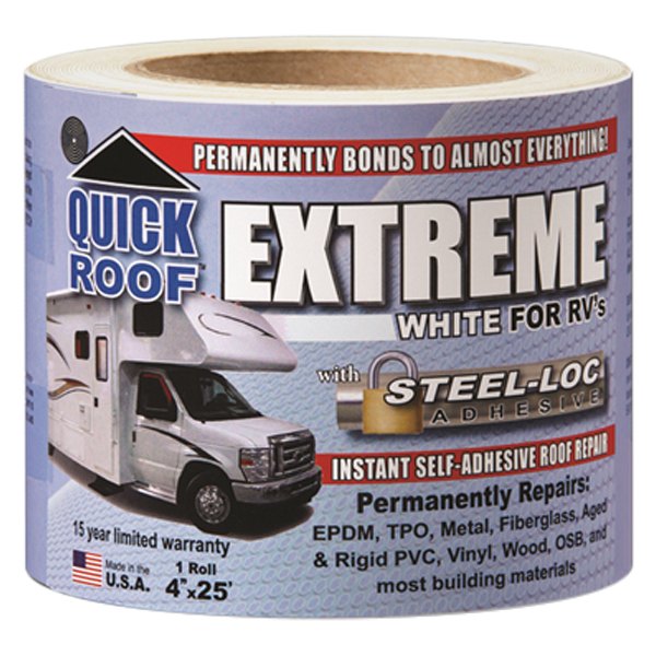 Cofair Products® - Quick Roof Extreme™ Multi-Purpose White Roll Tape (4"W x 25'L)
