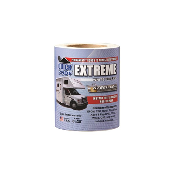 Cofair Products® - Quick Roof Extreme™ Multi-Purpose White Roll Tape (6"W x 25'L)