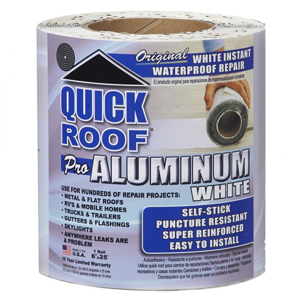 Cofair Products® - Quick Roof Pro™ Metal White Roll Tape (6"W x25'L)