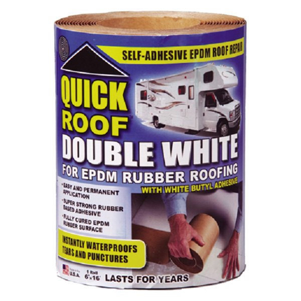 Cofair Products® - Quick Roof™ EPDM Rubber White Roll Tape (6"W x 25'L)