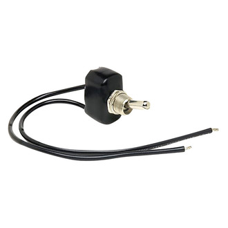 Cole Hersee® - 12 - 24 V DC 15/25 A Off/Mom On Nickel Plated Brass SPST Heavy-Duty Toggle Switch with 2 Wires , Retail