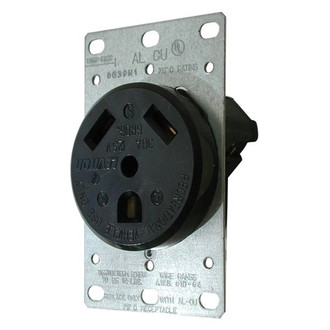 Diamond Group® - 30A Straight Rectangular Outdoor Power Inlet