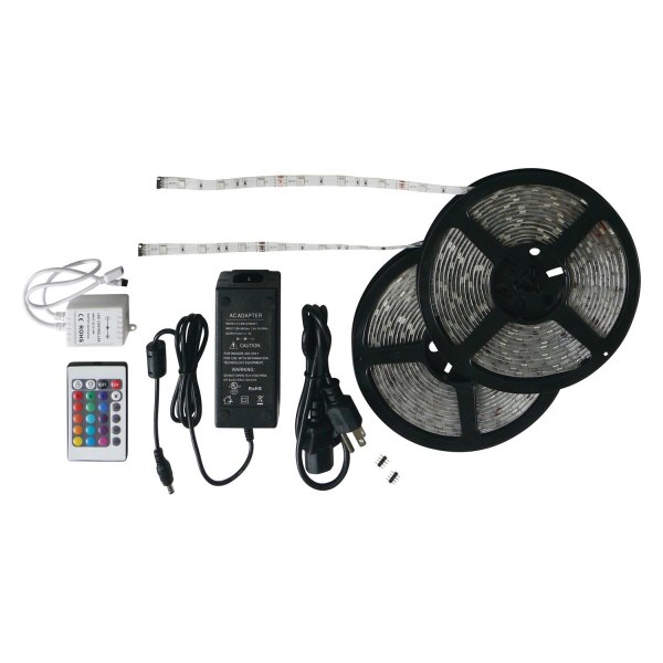 Diamond Group® - Multicolor 16' RGB LED Strip Light Kit with Wireless IR Remote