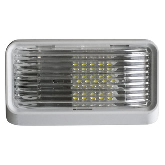 Diamond Group® - Rectangular Clear Lens White Case LED Porch/Utility Light