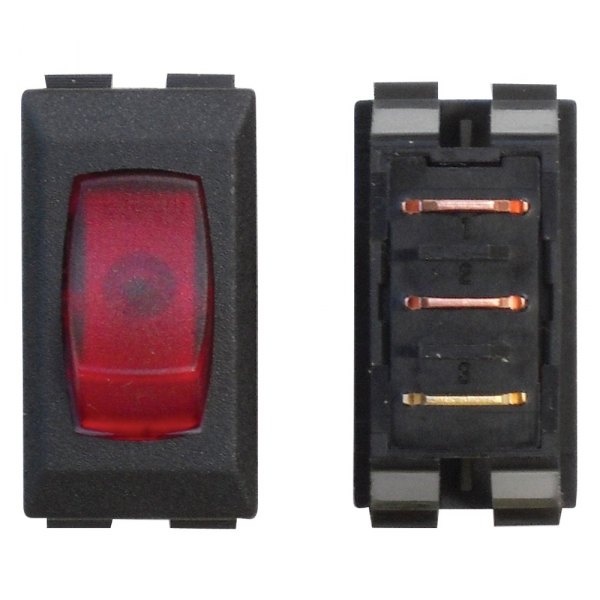 Diamond Group® - Single SPST On/Off Illuminated Black /Red Multi Purpose Switches