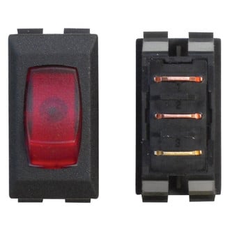 Diamond Group® - Single SPST On/Off Rectangular Black /Red Illuminated Multi Purpose Switches