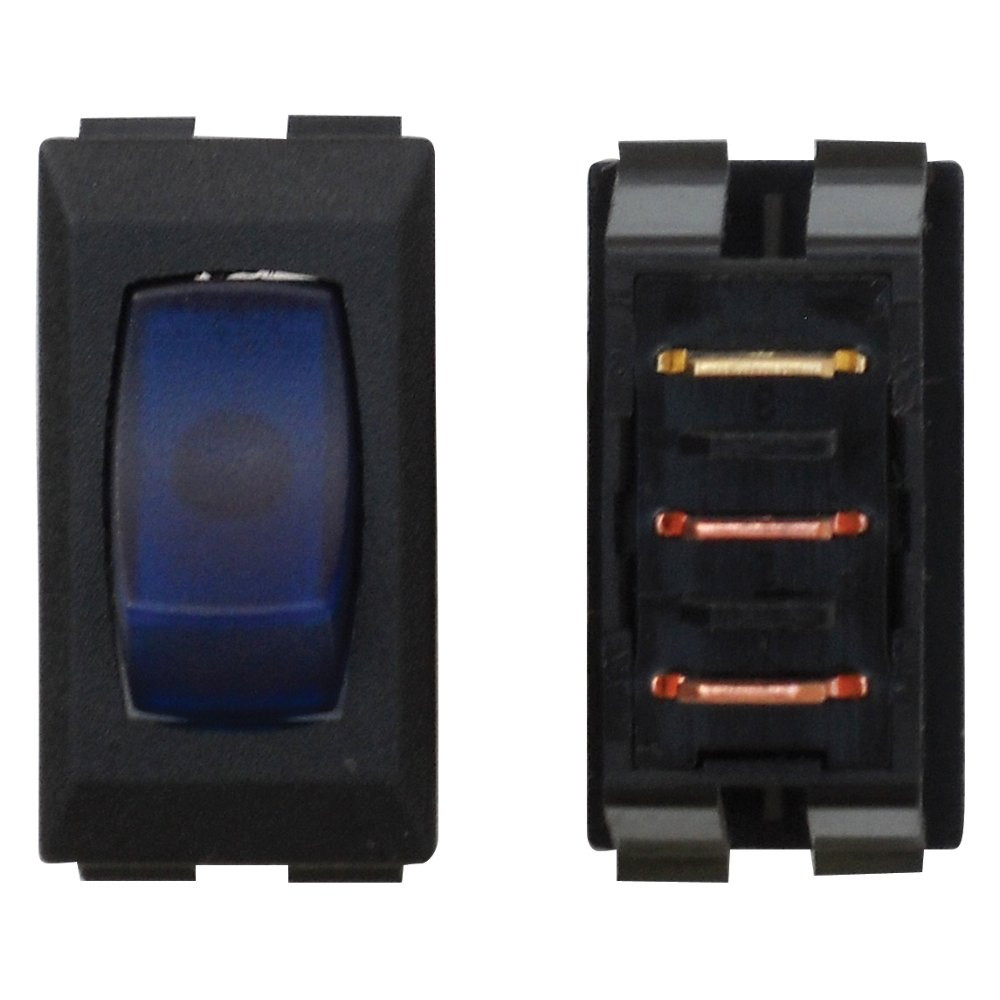 Diamond Group® DG136PB - Single SPST On/Off Rectangular Black /Blue ...
