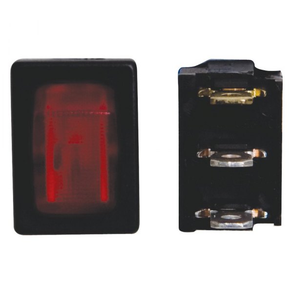 Diamond Group® - Single SPST On/Off Illuminated Black /Red Mini Multi Purpose Switch