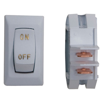 Diamond Group® - Single SPST On/Off Rectangular Labled Ivory Multi Purpose Switch