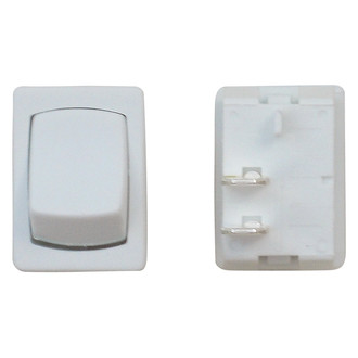 Diamond Group® - Single SPST On/Off Rectangular White Mini Multi Purpose Switch