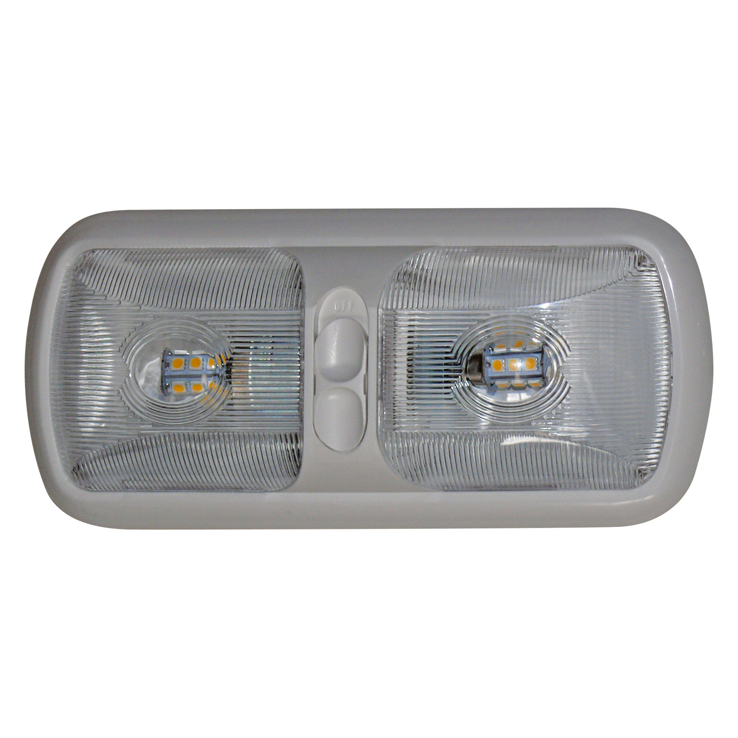 RAYBRG R051 RV ROOF LAMP 2個セット Diamond Group® DG71251VP - Rectangular Double Bulbs Overhead Dome