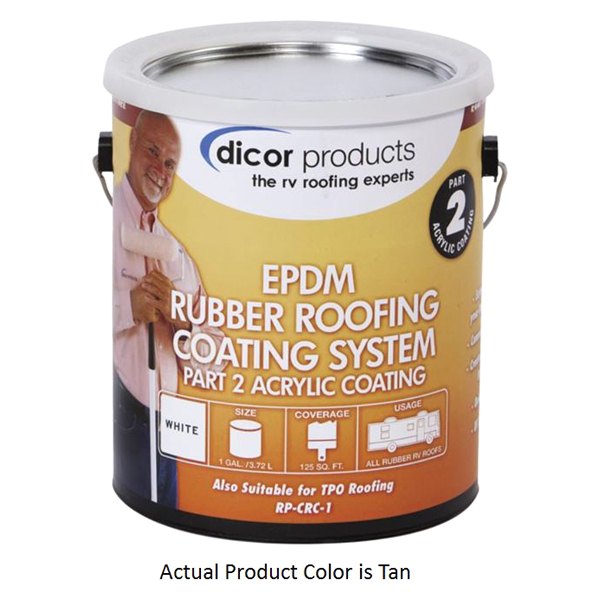 Dicor® - 128 oz. Acrylic EPDM Rubber Tan Roof Coating