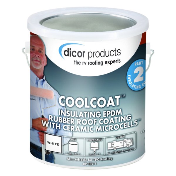 Dicor® - CoolCoat™ 128 oz. Acrylic EPDM Rubber White Roof Coating