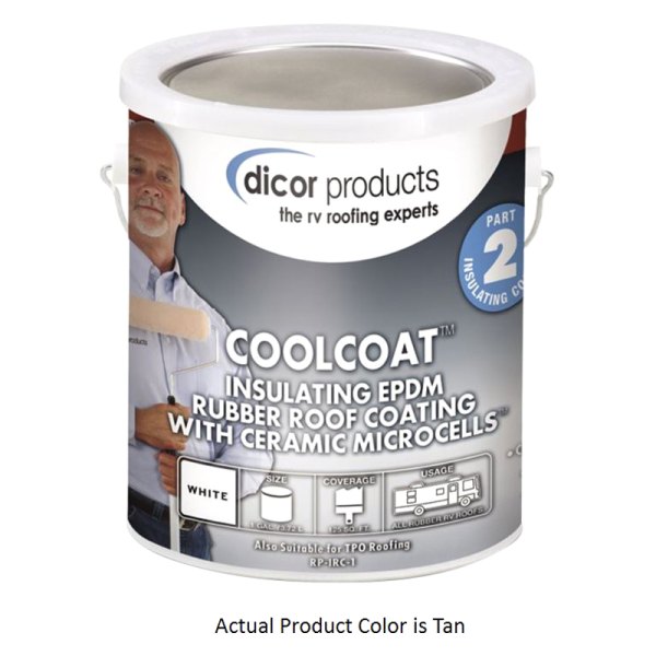 Dicor® - CoolCoat™ 128 oz. Acrylic EPDM Rubber Tan Roof Coating