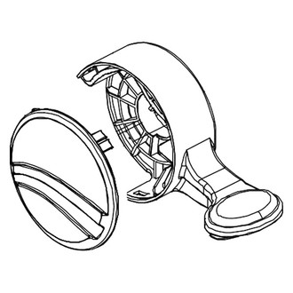 Dometic RV® - White Built-In Toilet Flush Pedal with Pedal Cover