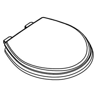 Dometic RV® - White Plastic Slow Closer Toilet Seat for 500, 5000 Model Toilets