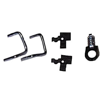 Dometic RV® - Black Steel RV Water Heater Access Door Mounting Bracket with 2 Brackets and Spring Latch