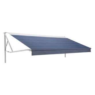 Dometic RV® 950CM21.000B - 9100™ 21'W x 8'Ext. Forest Green Shadow Woven Acrylic Manual RV Patio Awning Roller Assembly with Polar White Metal Weather Shield & Polar White End Caps