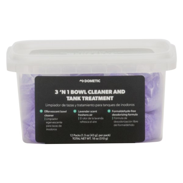 Dometic RV® - 3 'N 1 1.5 oz. Lavender Bowl Cleaner & Tank Treatment (24 Pieces)