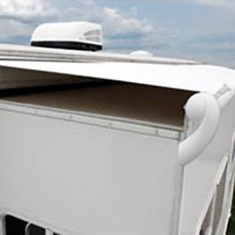 Dometic RV® - SlideTopper™ 16'W Vinyl Solid White Slide-Out Replacement RV Awning Fabric