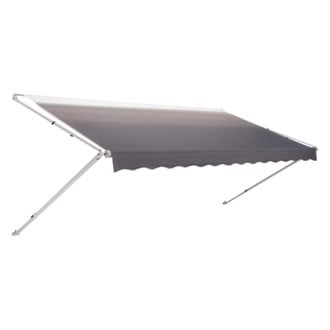 Dometic RV® - 8500™ 15'W x 8'Ext. Sandstone Fade Vinyl Manual RV Patio Awning Roller Assembly with Polar White Vinyl Weather Shield & Polar White End Caps