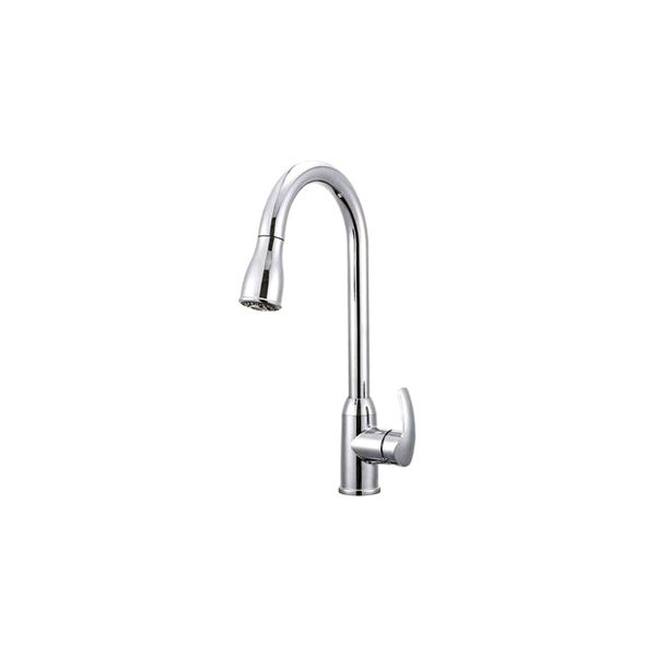 Dura® - Heavy Duty Chrome Polished Stainless Steel Kitchen Faucet with Lever Handle