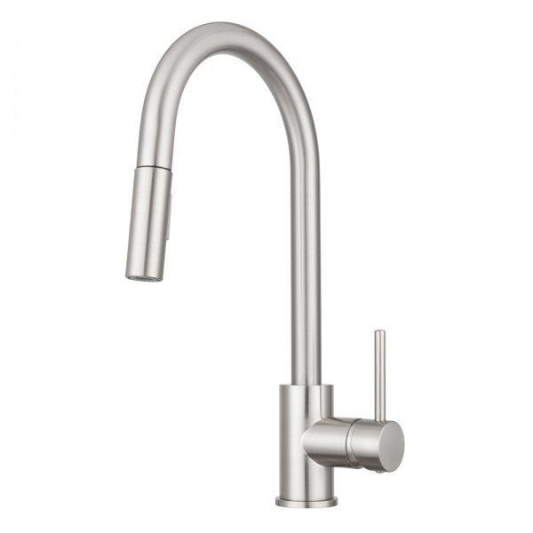 Dura® - Satin Nickel Brass Streamline Kitchen Faucet with Lever Handle