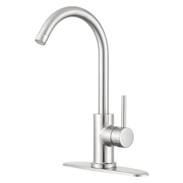 Dura® - Brushed Satin Nickel Brass Kitchen Faucet with Lever Handle