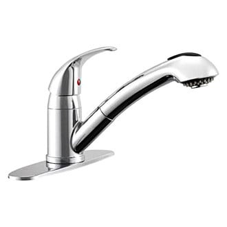 Dura® DF-NMK852-CP - Brass Chrome Polished Pull-Out Kitchen Faucet