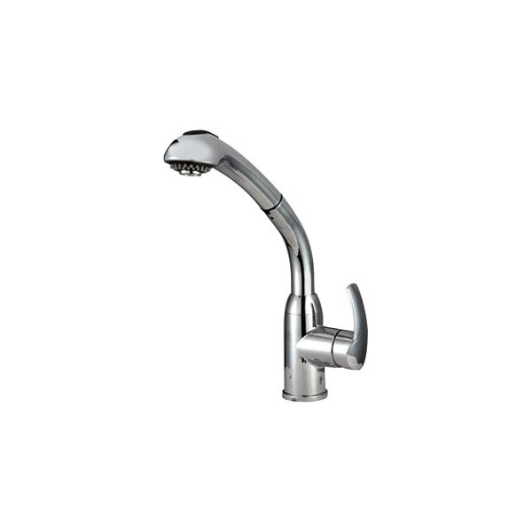 Dura DF-NMK861-SN Brass Satin Nickel Kitchen Pull-Out Faucet 