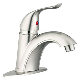Dura® - Brass Satin Nickel Arc Lavatory Faucet with Level Handle