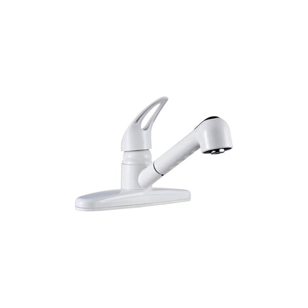 Dura® - White Plastic Kitchen Faucet with Loop Lever Handle