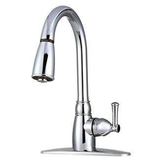Dura® - Plastic Pull-Down Kitchen Faucet with Lever Handle