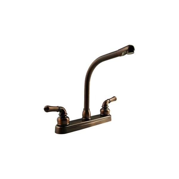 Dura® - Classical Oil Rubber Bronze Plastic Kitchen Faucet with Classical Levers Handles