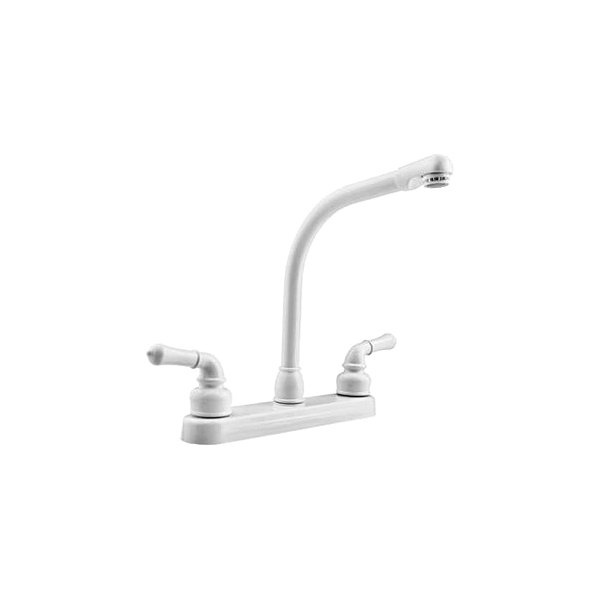 Dura® - Classical White Plastic Kitchen Faucet with Classical Levers Handles
