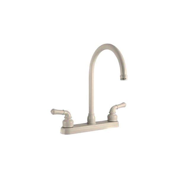Dura® - Bisque Parchment Brass Kitchen Faucet with Classical Levers Handles