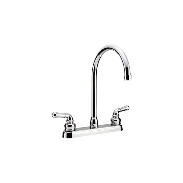 Dura® - Chrome Polished Brass Kitchen Faucet with Classical Levers Handles