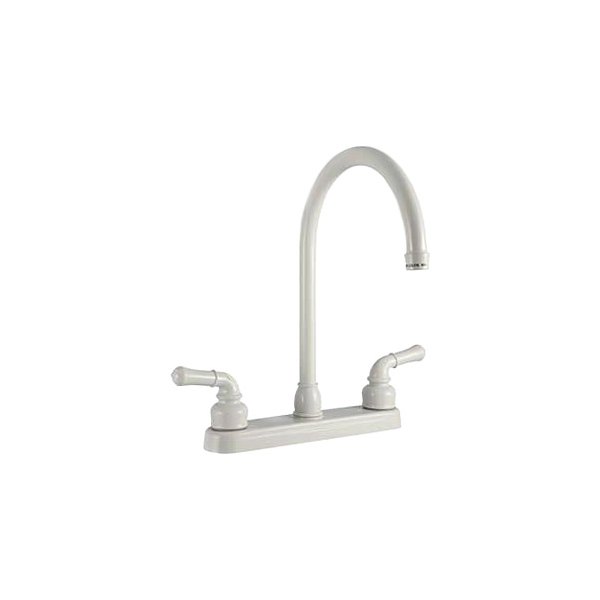Dura® - White Brass Kitchen Faucet with Classical Levers Handles