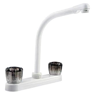 Builders Shoppe 1200SS RV Mobile Home Non-Metallic High Rise Swivel Kitchen Sink Faucet Brushed Nickel Finish 