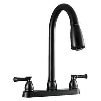 Dura® - Dual Lever Plastic Venetian Bronze Pull-Down Kitchen Faucet with Designer Levers Handles