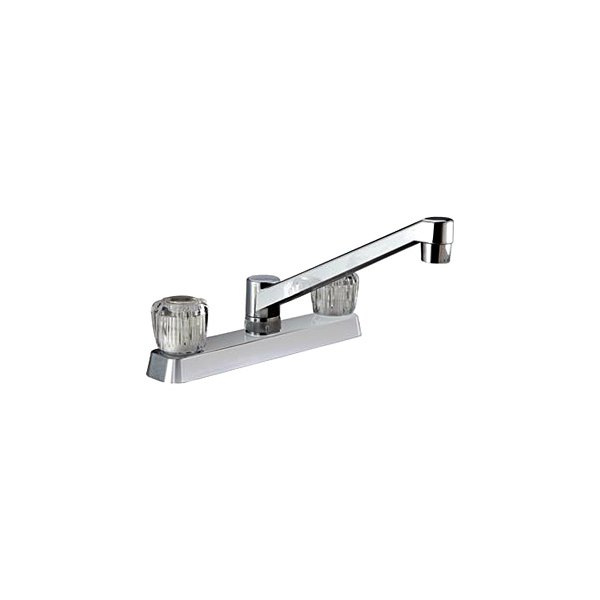 Dura® - Chrome Polished Plastic Kitchen Faucet with Acrylic Knobs Handles