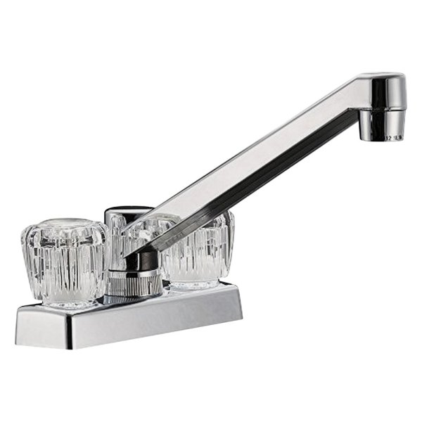 Dura® - Chrome Polished Plastic Kitchen Faucet with Knobs Handles