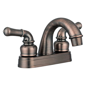 Dura® - Classical Brass Oil Rubber Bronze Arc Lavatory Faucet with Levels Handles