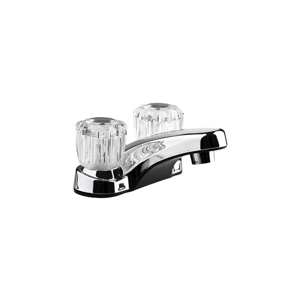 Dura® - Chrome Polished Plastic Lavatory Faucet with Crystal Knobs Handles